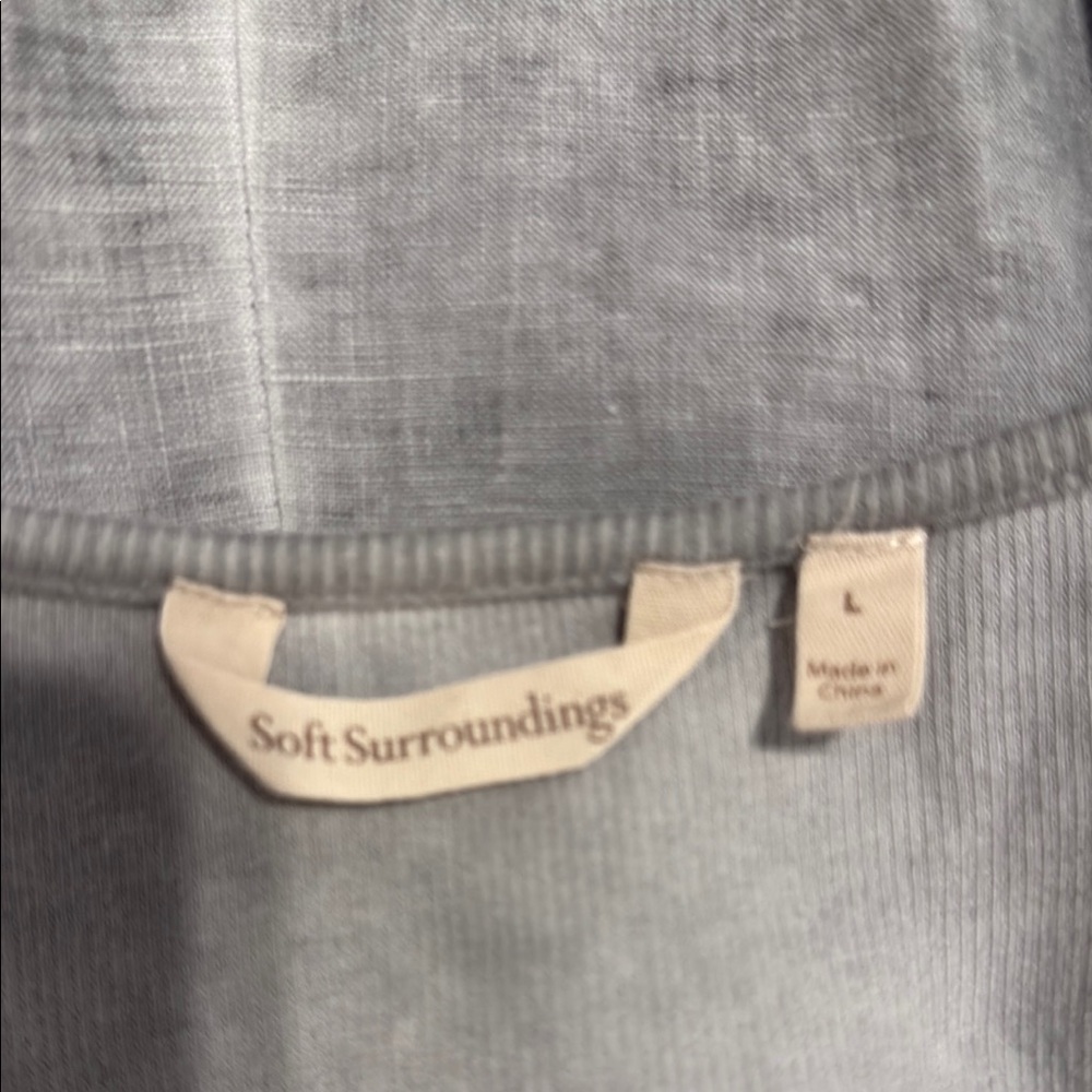 Soft Surroundings Gray Sleeveless Square Neck Sun Dress - Picture 3 of 4